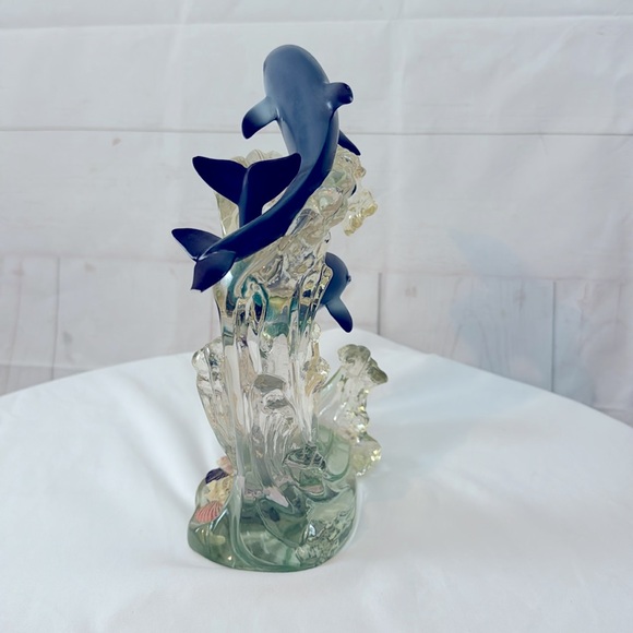 Lenox 2000 Acrylic Wave Dancer Dolphins Statue Figurine - Picture 4 of 10